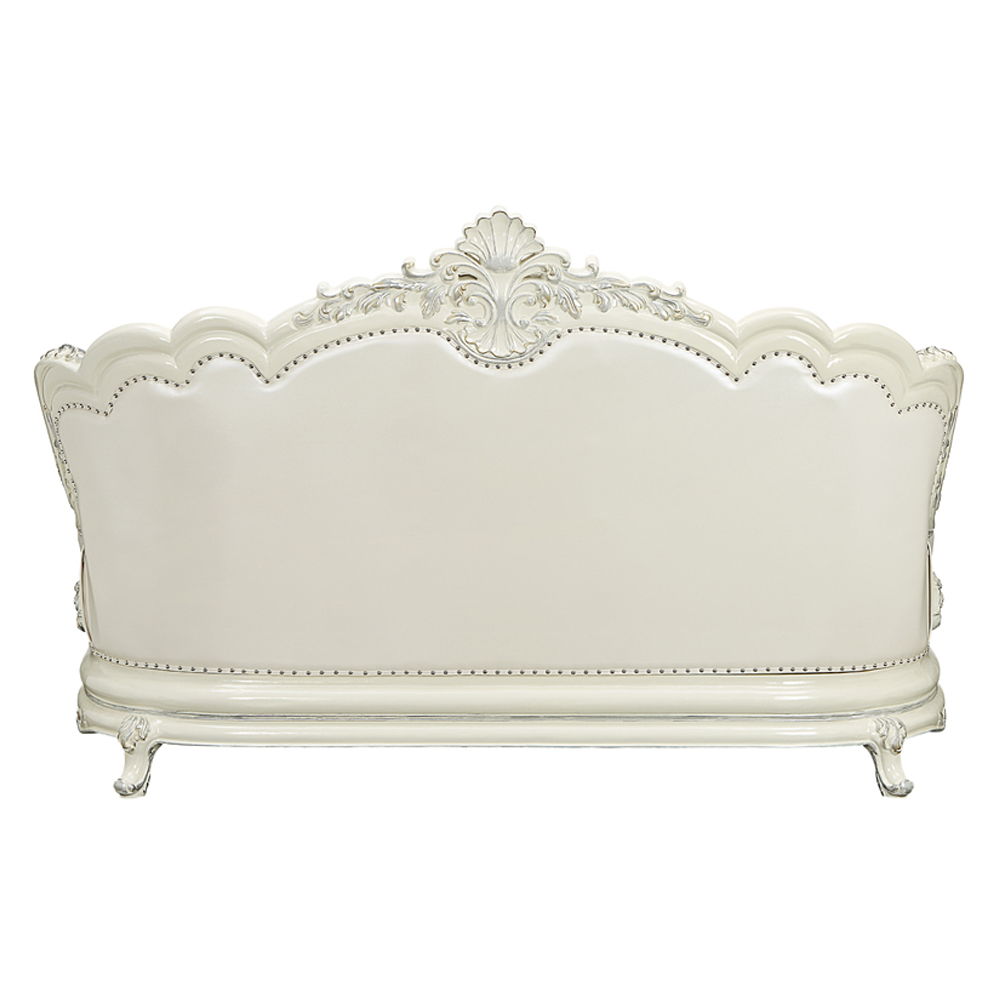 Adara - Sofa With 7 Pillows - Pearl White Synthetic Leather & Antique White - Urban Living Furniture (Los Angeles, CA)