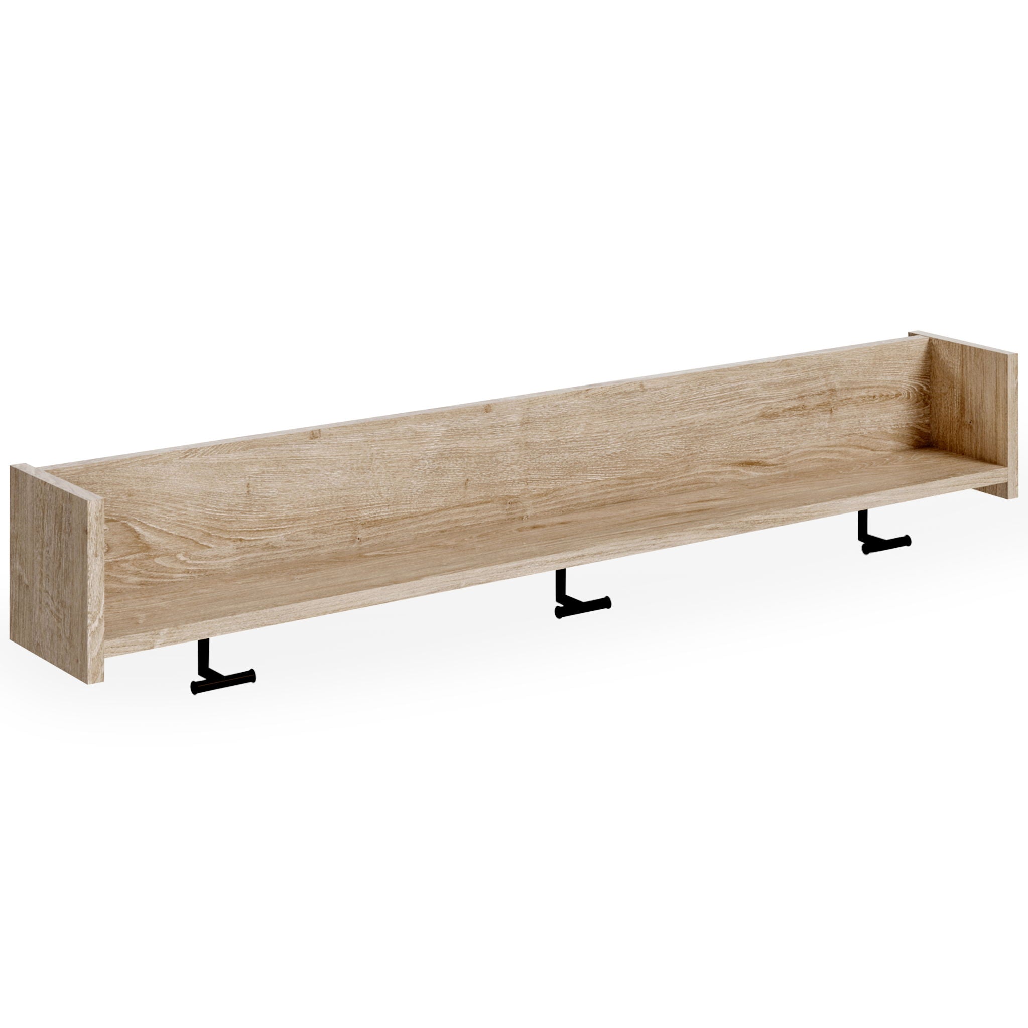 Oliah - Natural - Wall Mounted Coat Rack w/Shelf - Urban Living Furniture (Los Angeles, CA)