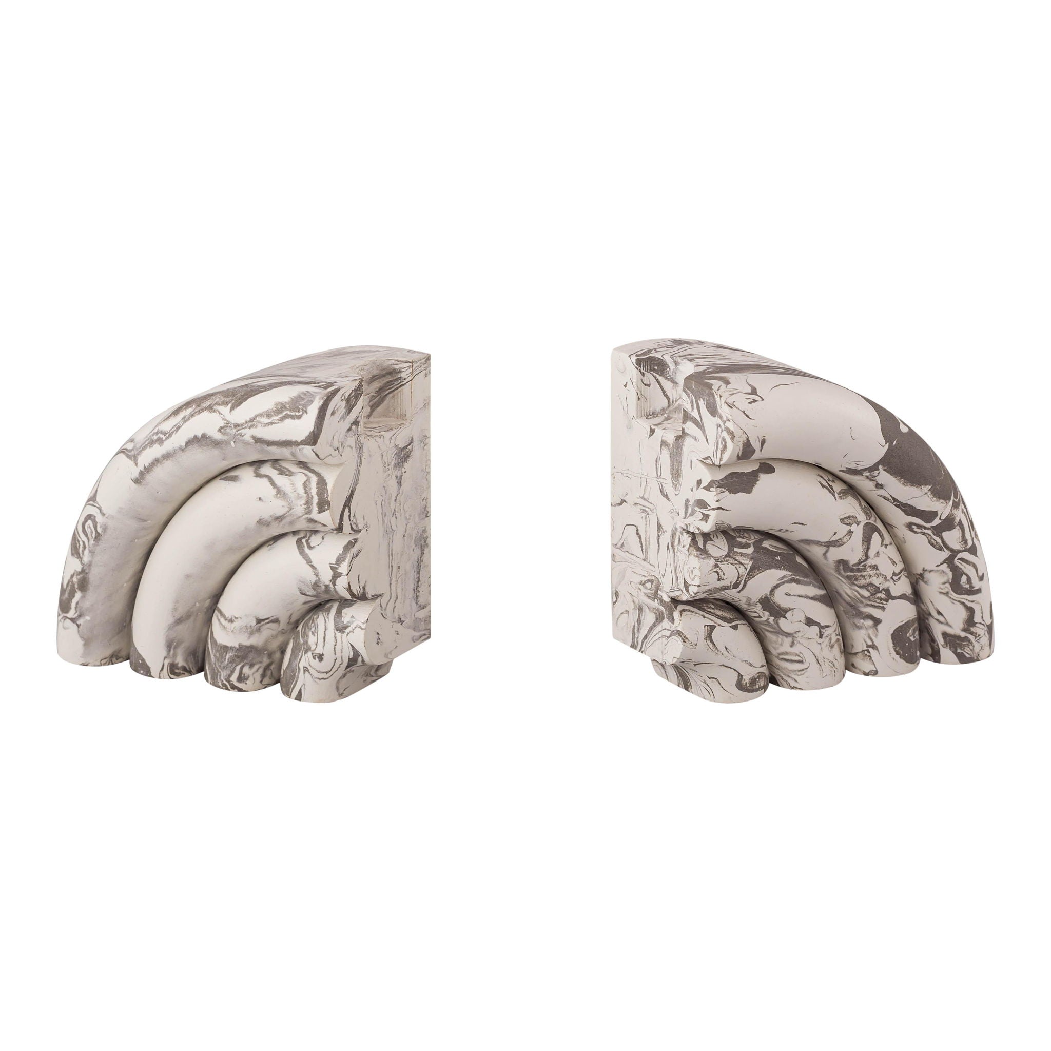 Marble Bookends (Set of 2) - Gray - Urban Living Furniture (Los Angeles, CA)