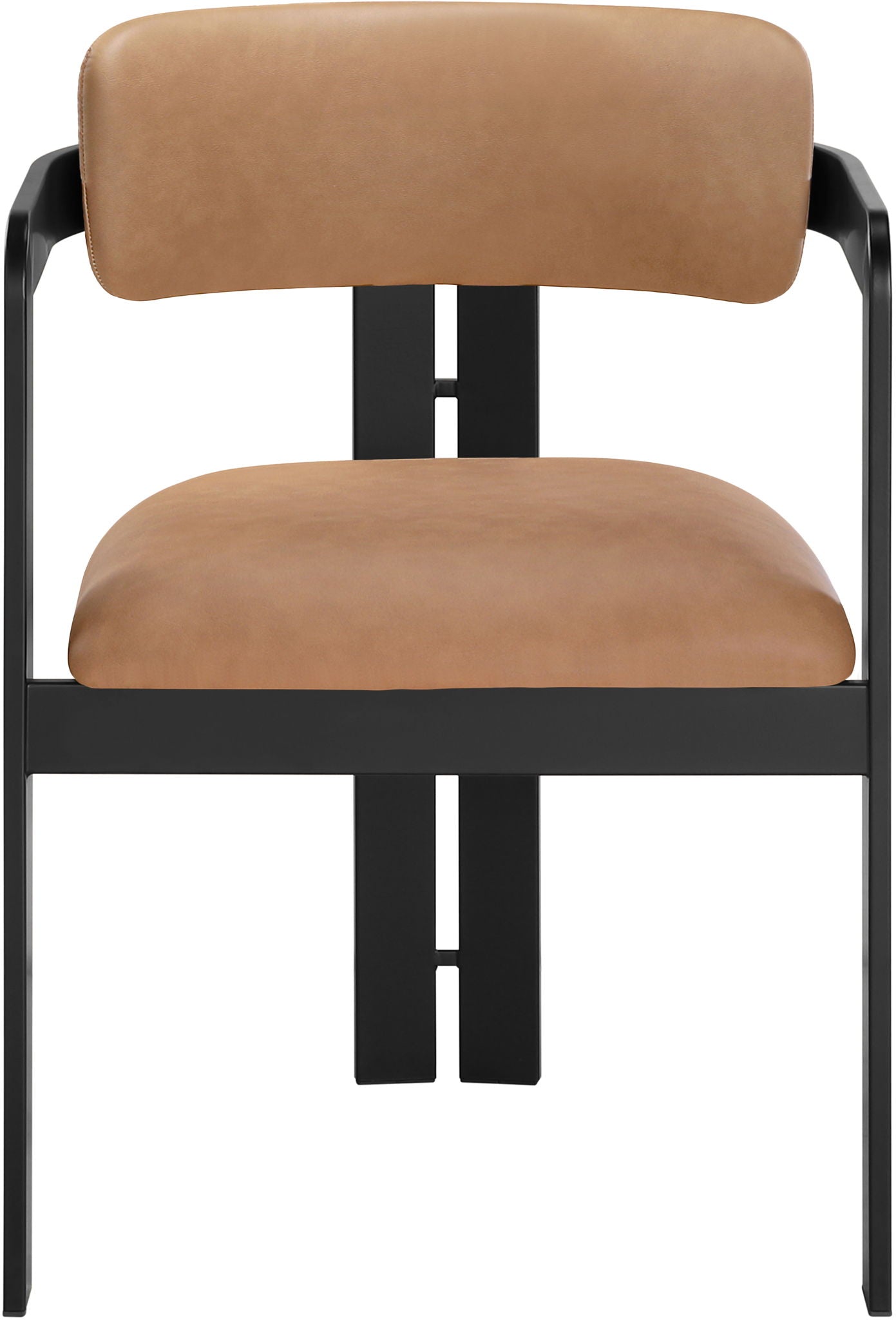 Aurum - Vegan Leather Upholstered Dining Chair With Graphite Black Base (Set of 2)