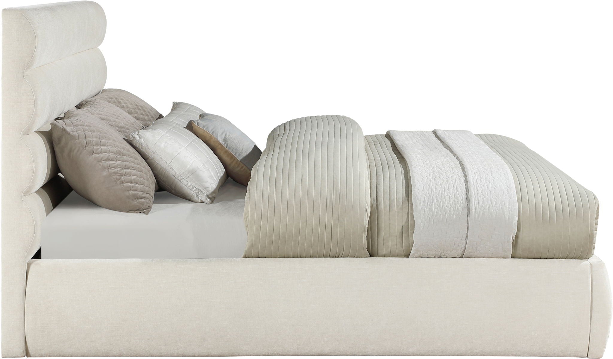 Adam - Chenille Fabric Bed With 52" Headboard