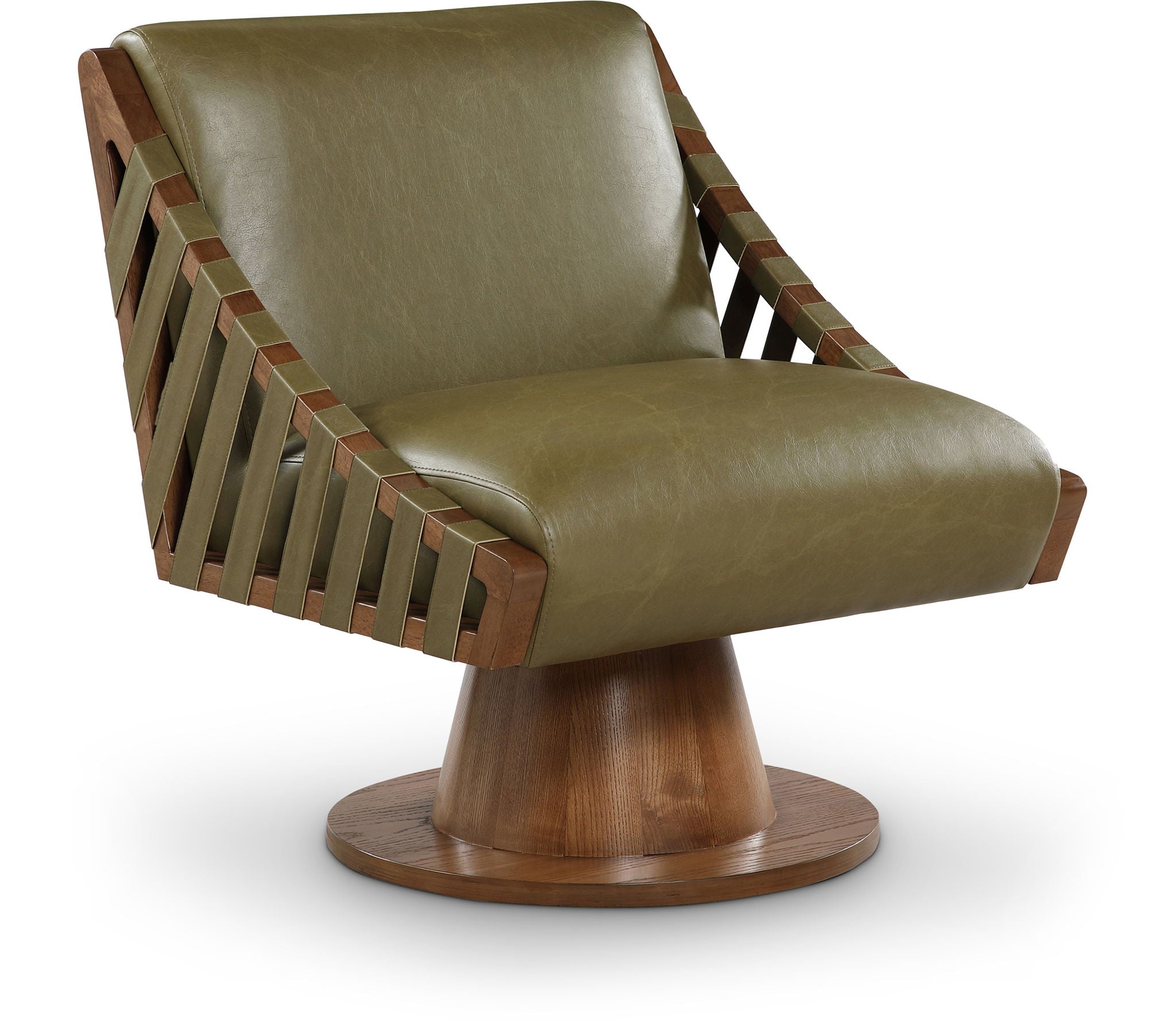 Millwin - Swivel Accent Chair With Brown Base - Urban Living Furniture (Los Angeles, CA)