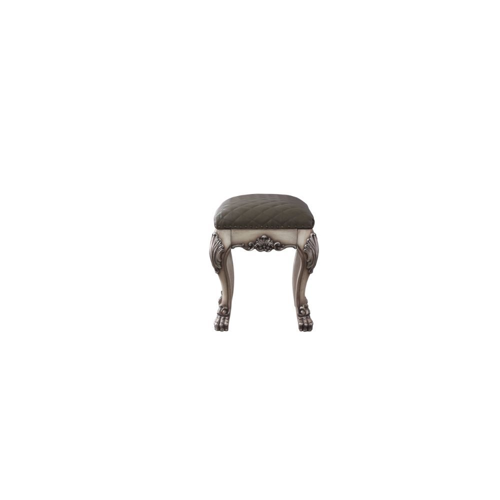 Dresden - Vanity Stool - Vintage Bone White & PU - Urban Living Furniture (Los Angeles, CA)