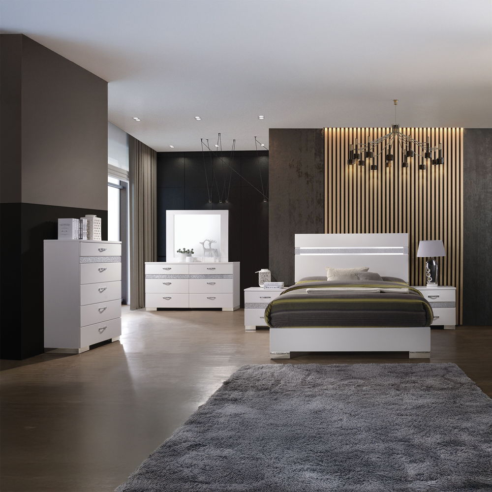 Naima II - Mirror - White High Gloss - Urban Living Furniture (Los Angeles, CA)