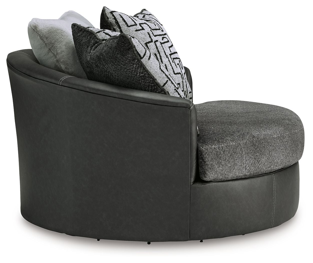 Brixley Pier - Graphite - Oversized Swivel Accent Chair - Urban Living Furniture (Los Angeles, CA)
