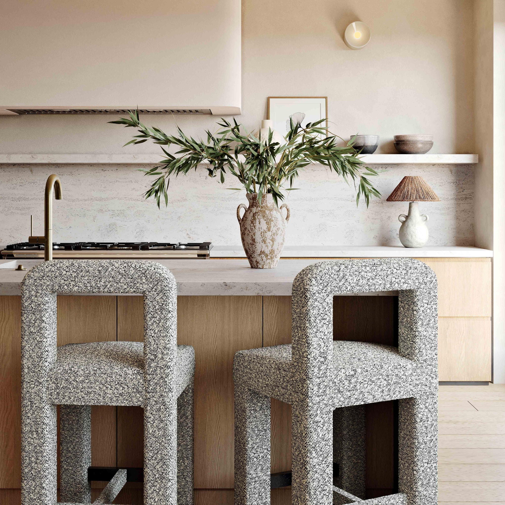 Hazel - Boucle Counter Stool - Urban Living Furniture (Los Angeles, CA)