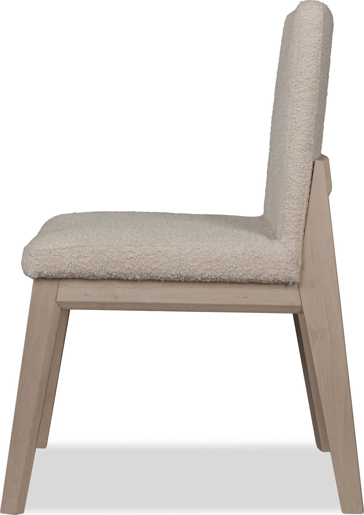 Liv - Solid Wood Dining Chair (Set of 2) - White Sand And Brun Boucle