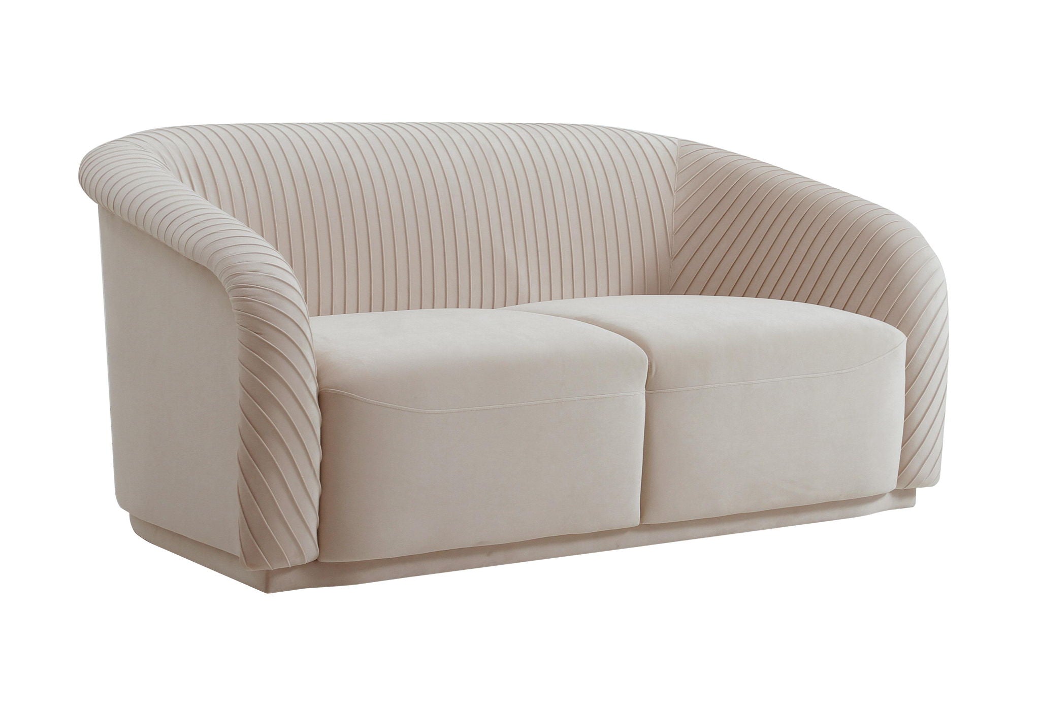 Yara - Pleated Velvet Loveseat - Urban Living Furniture (Los Angeles, CA)