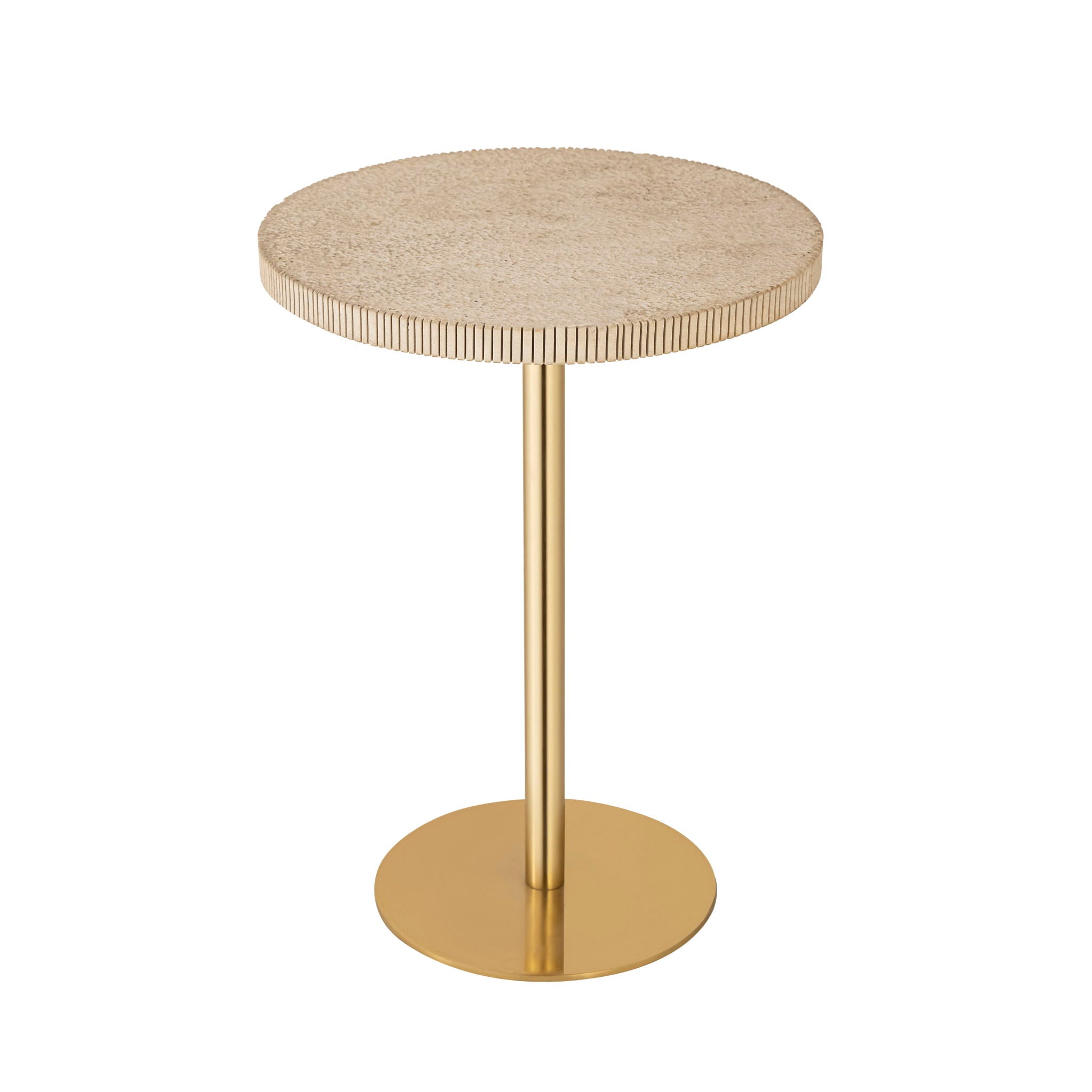 Fiona - Stone Side Table - Gold - Urban Living Furniture (Los Angeles, CA)