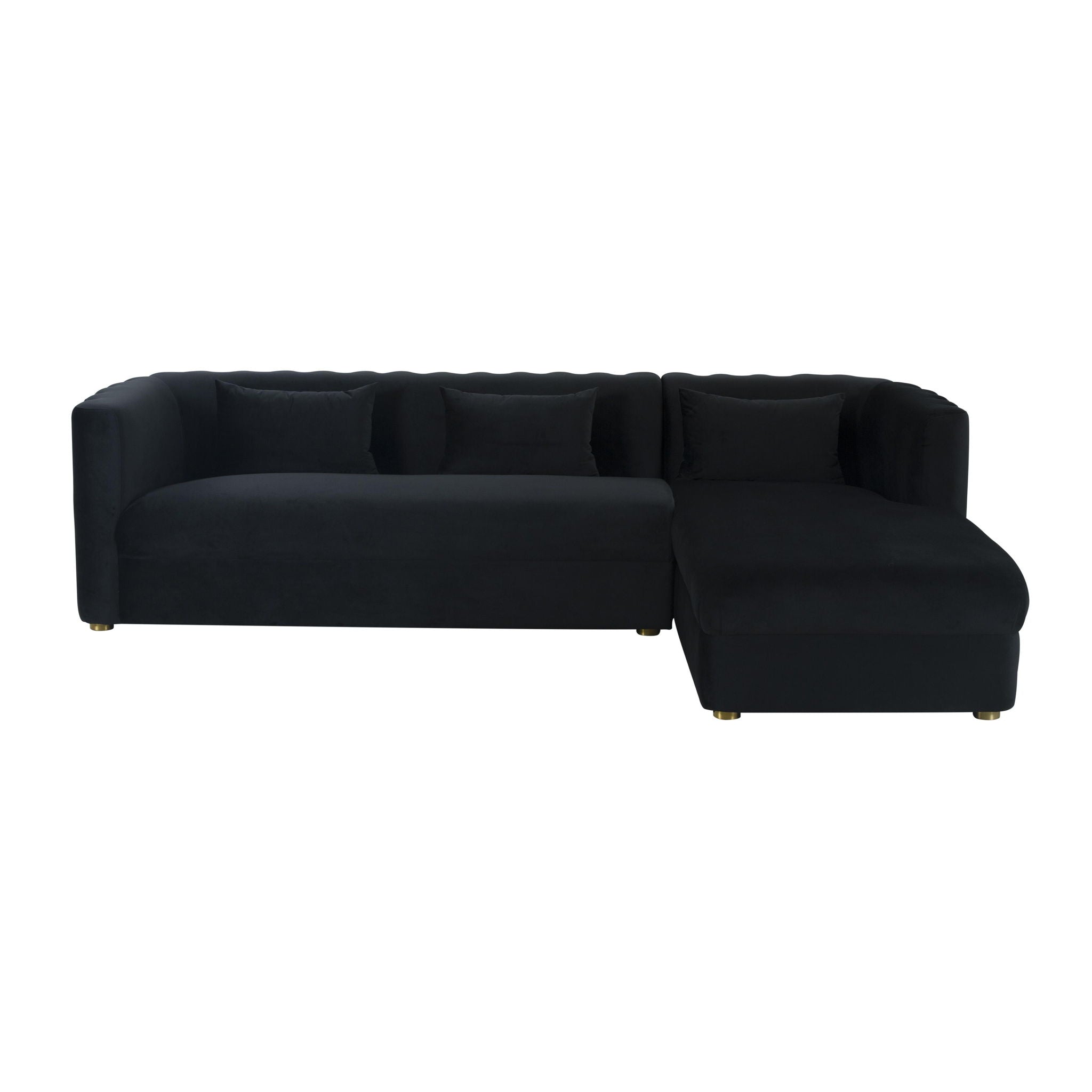 Callie - Velvet Sectional - RAF - Urban Living Furniture (Los Angeles, CA)