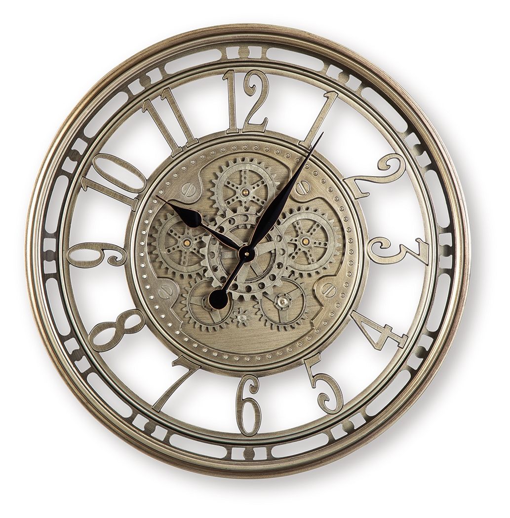 Gilover - Champagne Finish - Wall Clock - Urban Living Furniture (Los Angeles, CA)