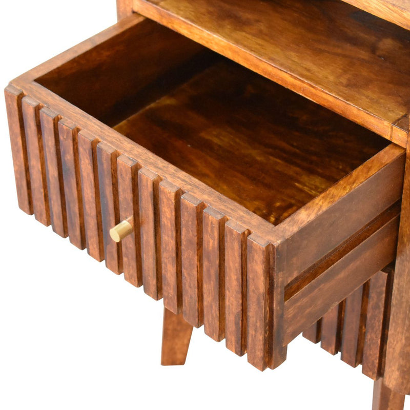 Reeve - Nightstand, 2 Drawers - Chestnut