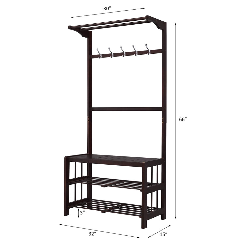 Pieria - Hall Tree - Espresso - Urban Living Furniture (Los Angeles, CA)