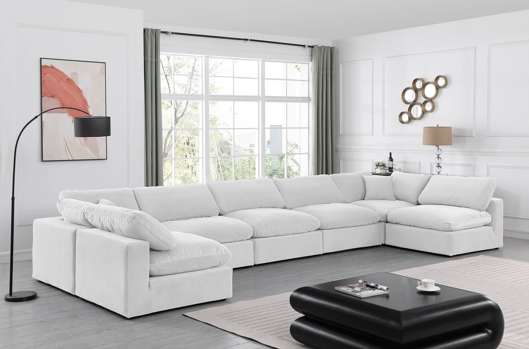 Comfy - 7 Piece Velvet Modular Armless Sectional - Urban Living Furniture (Los Angeles, CA)