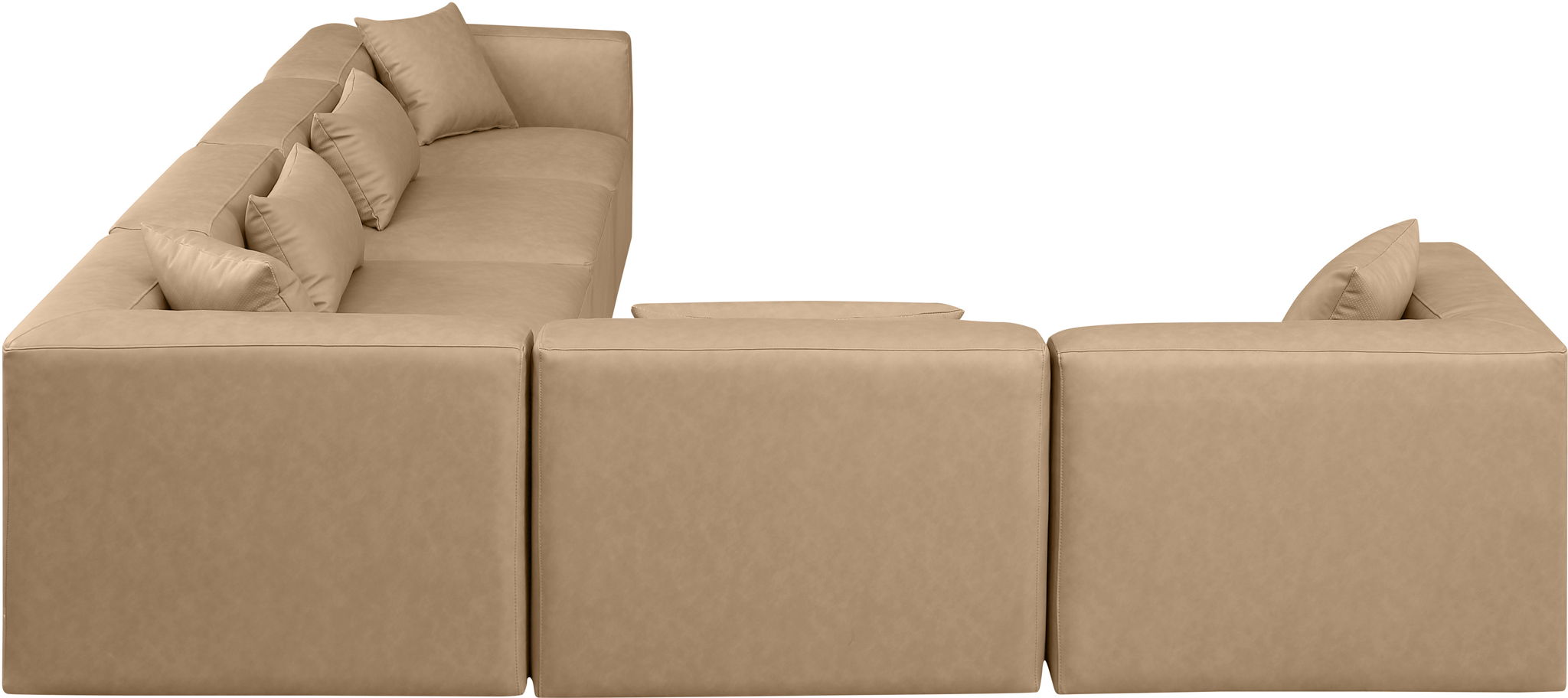 Cube - 6 Piece Modular Corner Sectional - Tan - Urban Living Furniture (Los Angeles, CA)