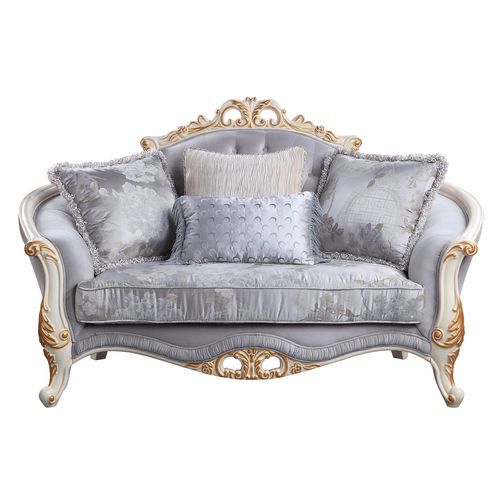 Galelvith - Loveseat With 4 Pillows - Gray Fabric - Urban Living Furniture (Los Angeles, CA)