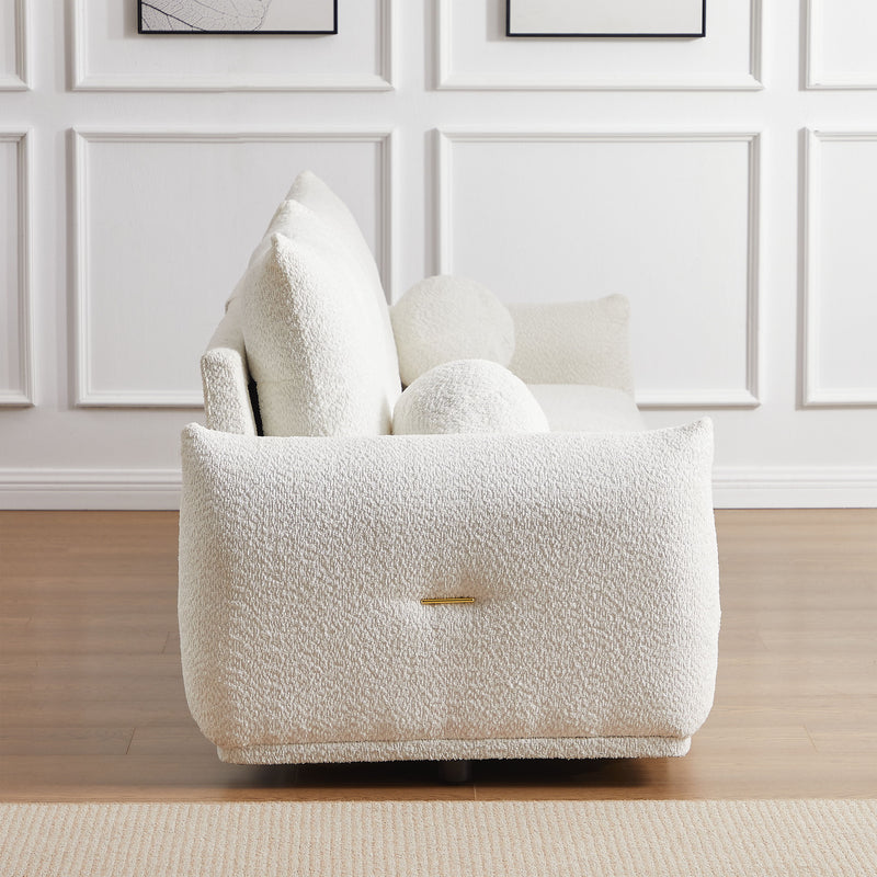 2 Seater Cushion Comfortable Sofas With 2 Cushions And 2 Ball Pillows