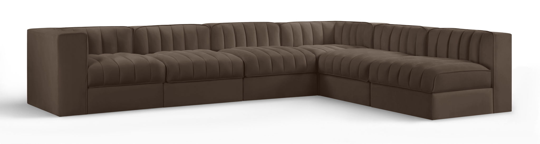 Rummi - Velvet Performance Fabric Upholstered 6 Piece Modular Sectional - Urban Living Furniture (Los Angeles, CA)