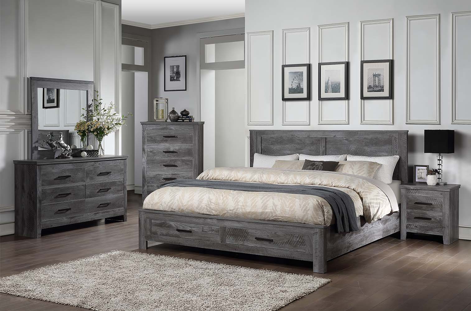 Vidalia - Mirror - Rustic Gray Oak - Urban Living Furniture (Los Angeles, CA)