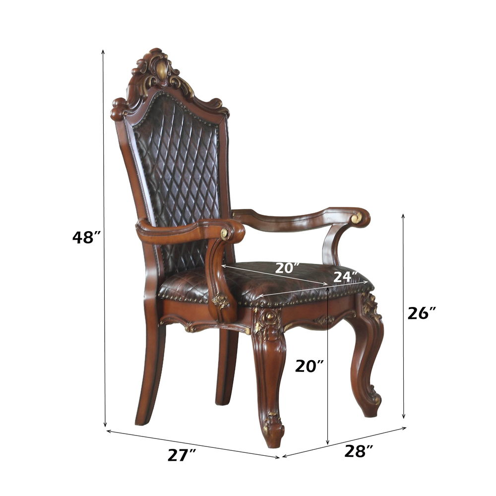 Picardy - Arm Chair (Set of 2) - Synthetic Leather & Honey Oak - Urban Living Furniture (Los Angeles, CA)