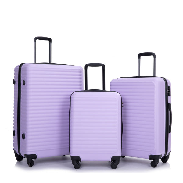 3 Piece Luggage Sets Lightweight Suitcase With Two Hooks, Spinner Wheels, Tsa Lock