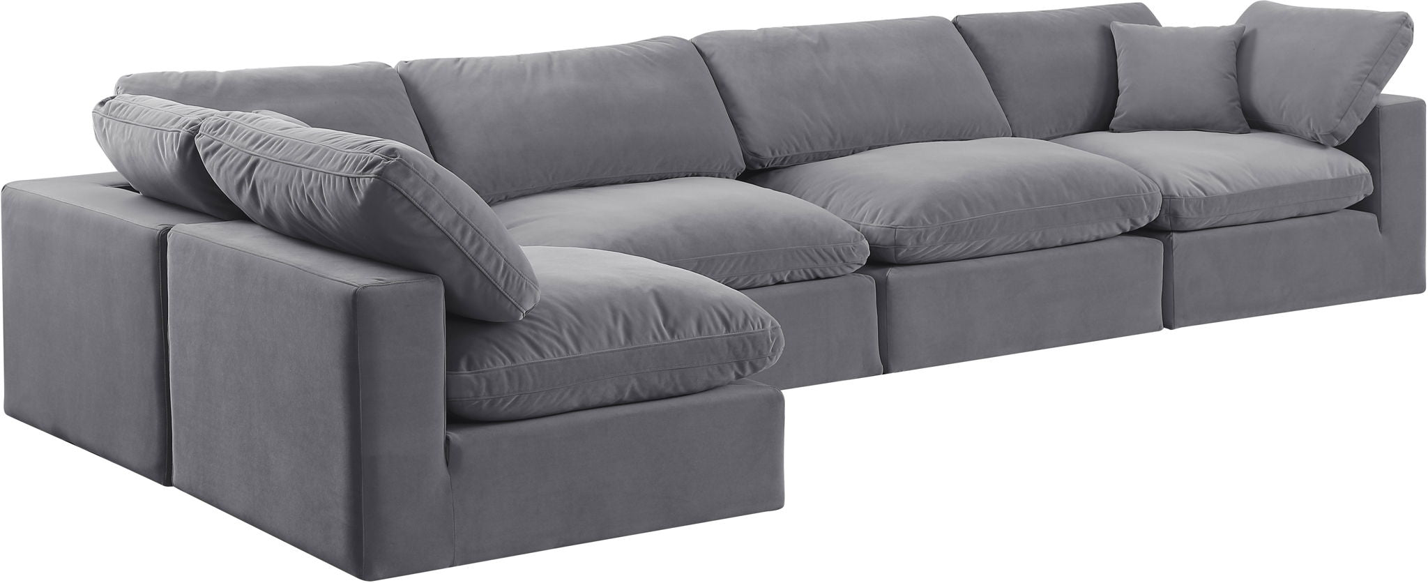 Comfy - 5 Piece Velvet Modular Sectional - Urban Living Furniture (Los Angeles, CA)