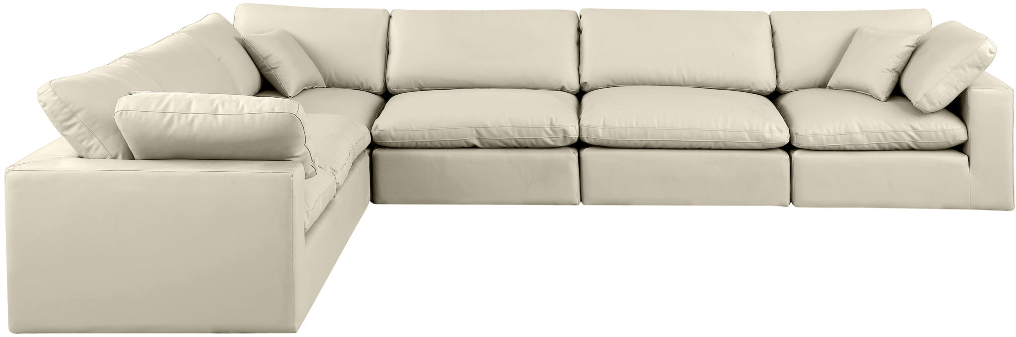 Comfy - 6 Piece Faux Leather Modular Corner Sectional - Urban Living Furniture (Los Angeles, CA)