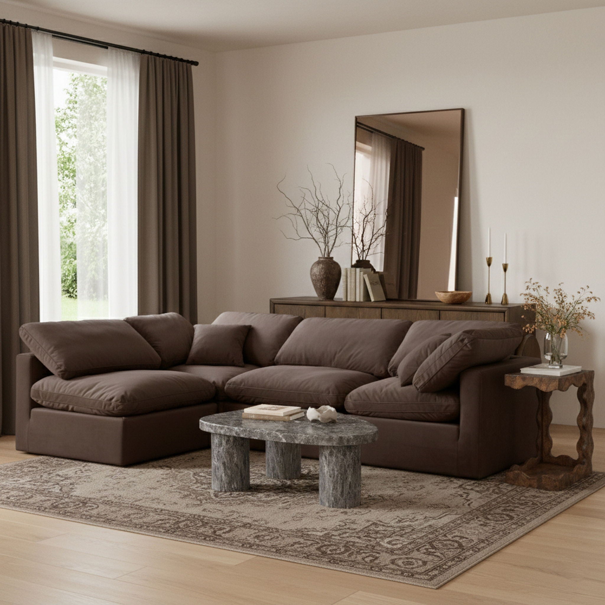 Indulge - Velvet 4 Piece Modular Sectional - Urban Living Furniture (Los Angeles, CA)