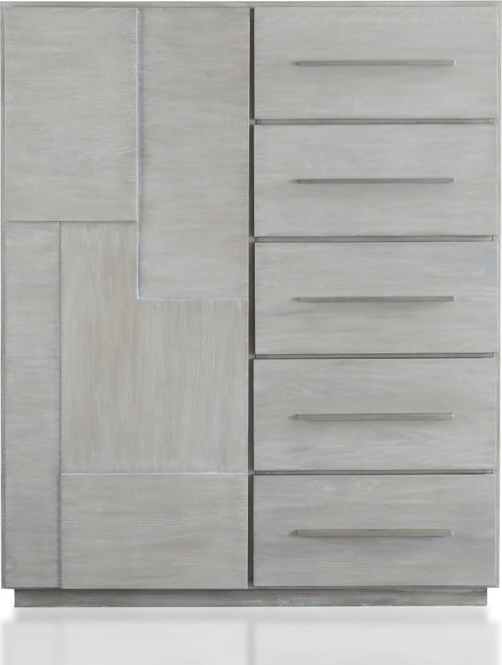 Destination - Five Drawer One Door Sweater Chest - Cotton Gray (2024)