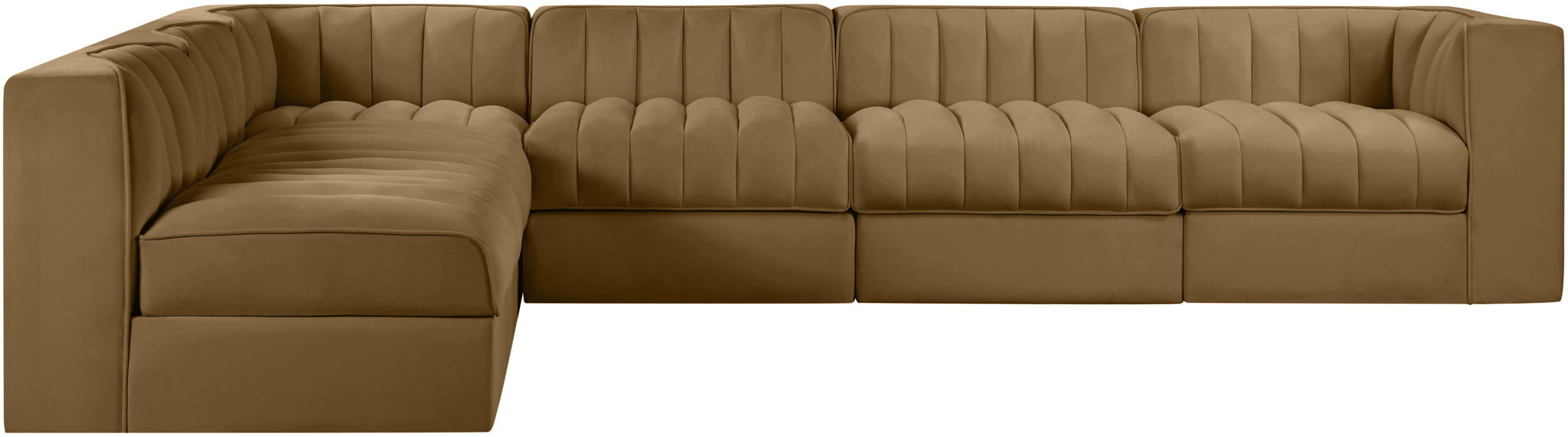 Rummi - Velvet Performance Fabric Upholstered 6 Piece Modular Sectional - Urban Living Furniture (Los Angeles, CA)