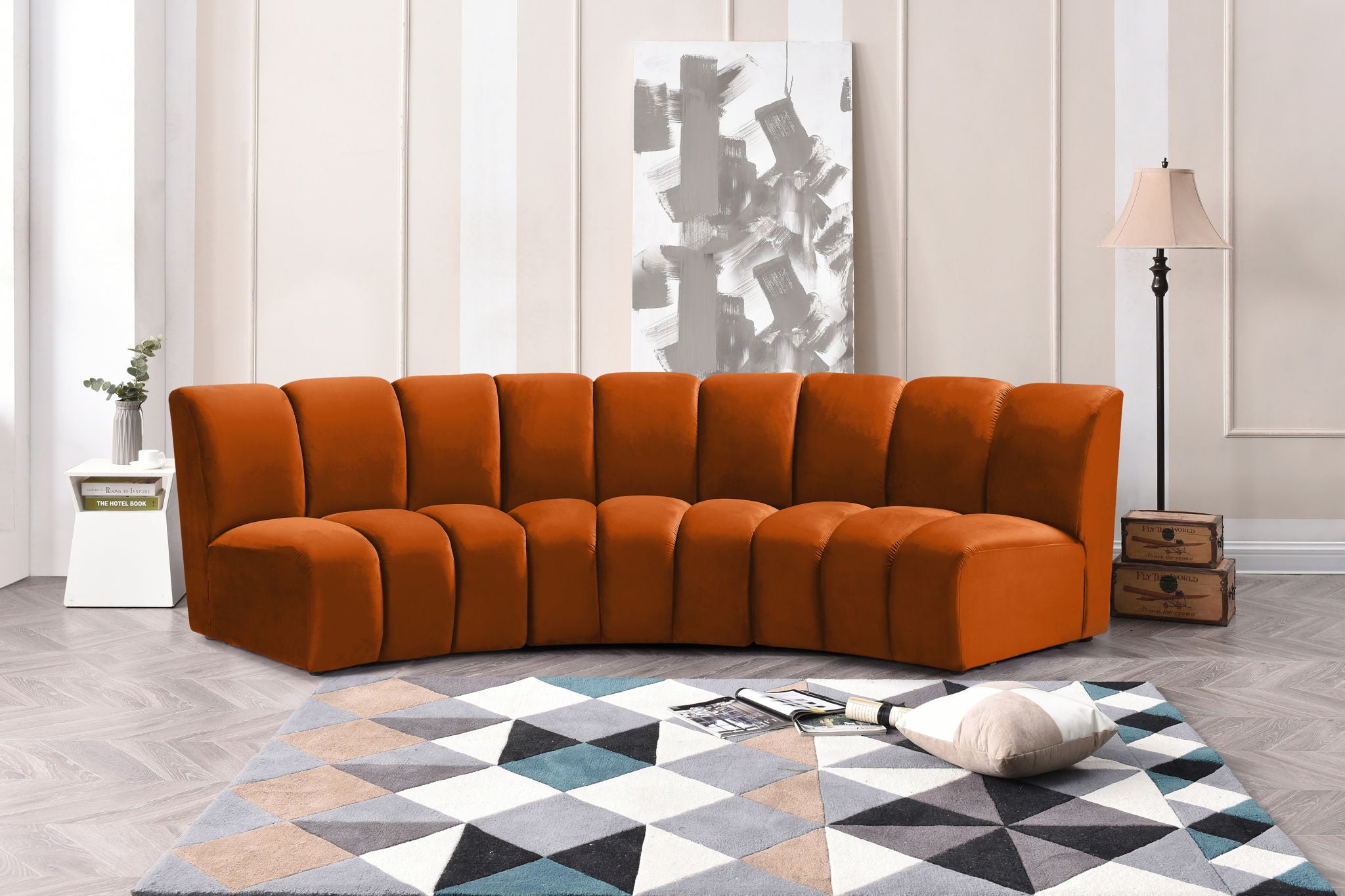 Infinity - 3 Piece Velvet Modular Sectional - Urban Living Furniture (Los Angeles, CA)