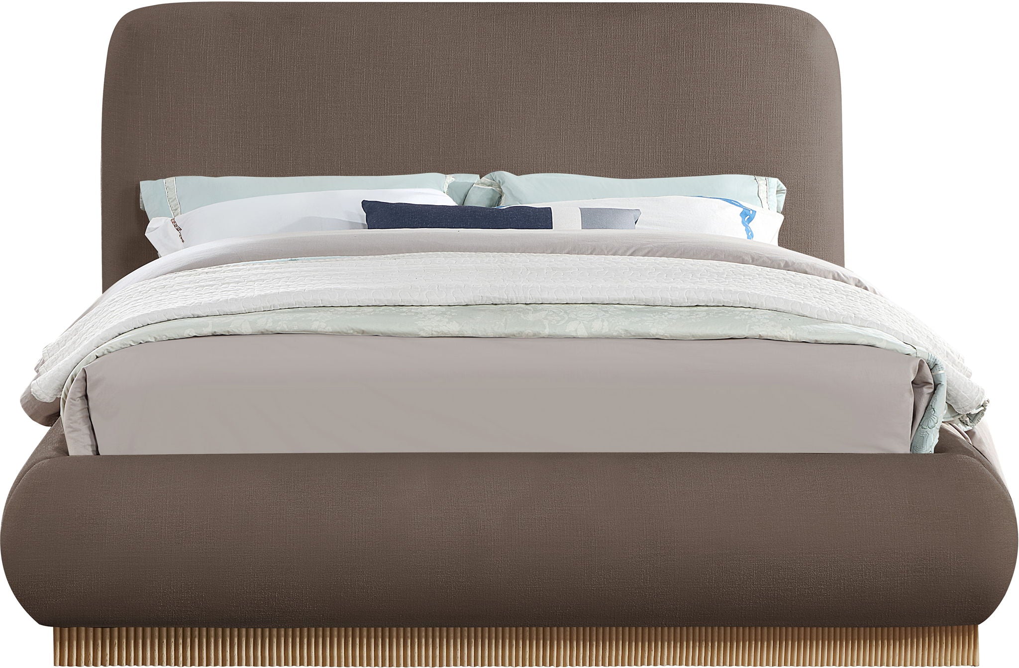 Rigby - Linen Bed With Natural Base - Urban Living Furniture (Los Angeles, CA)