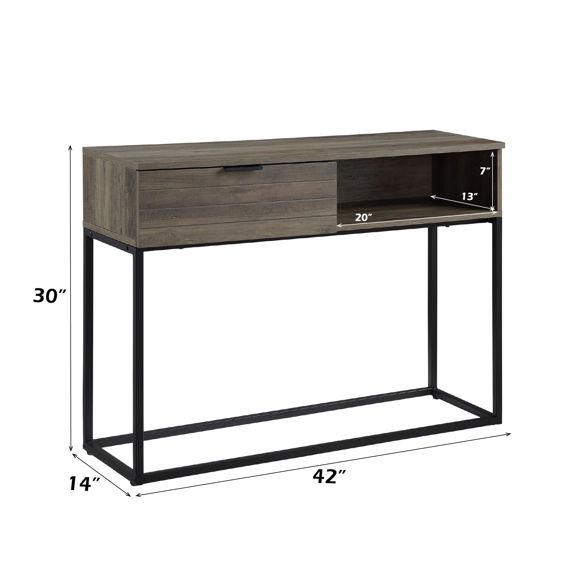 Galeno - Writing Desk - Rustic Oak & Black Finish - Urban Living Furniture (Los Angeles, CA)