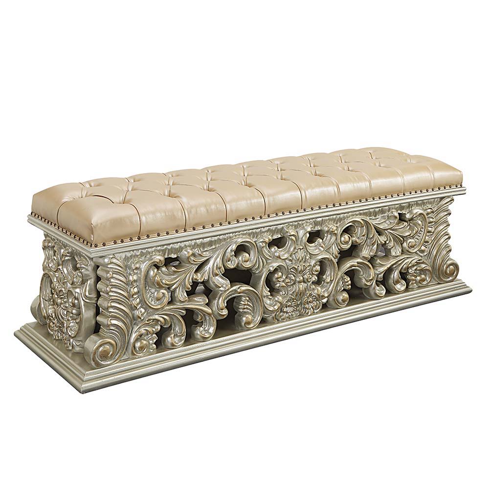 Sorina - Bench - Antique Gold Finish - Urban Living Furniture (Los Angeles, CA)
