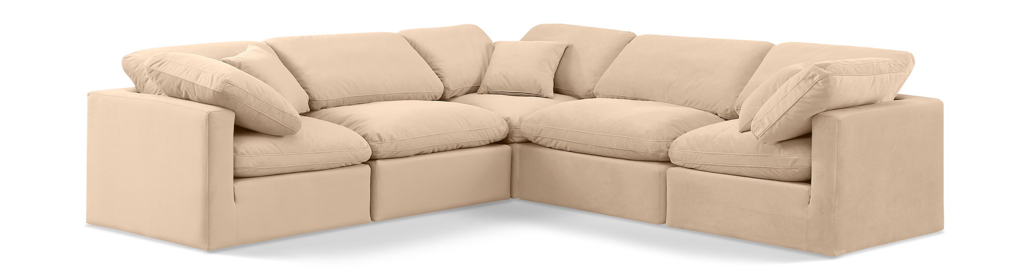 Indulge - Velvet 5 Piece Modular Corner Sectional - Urban Living Furniture (Los Angeles, CA)