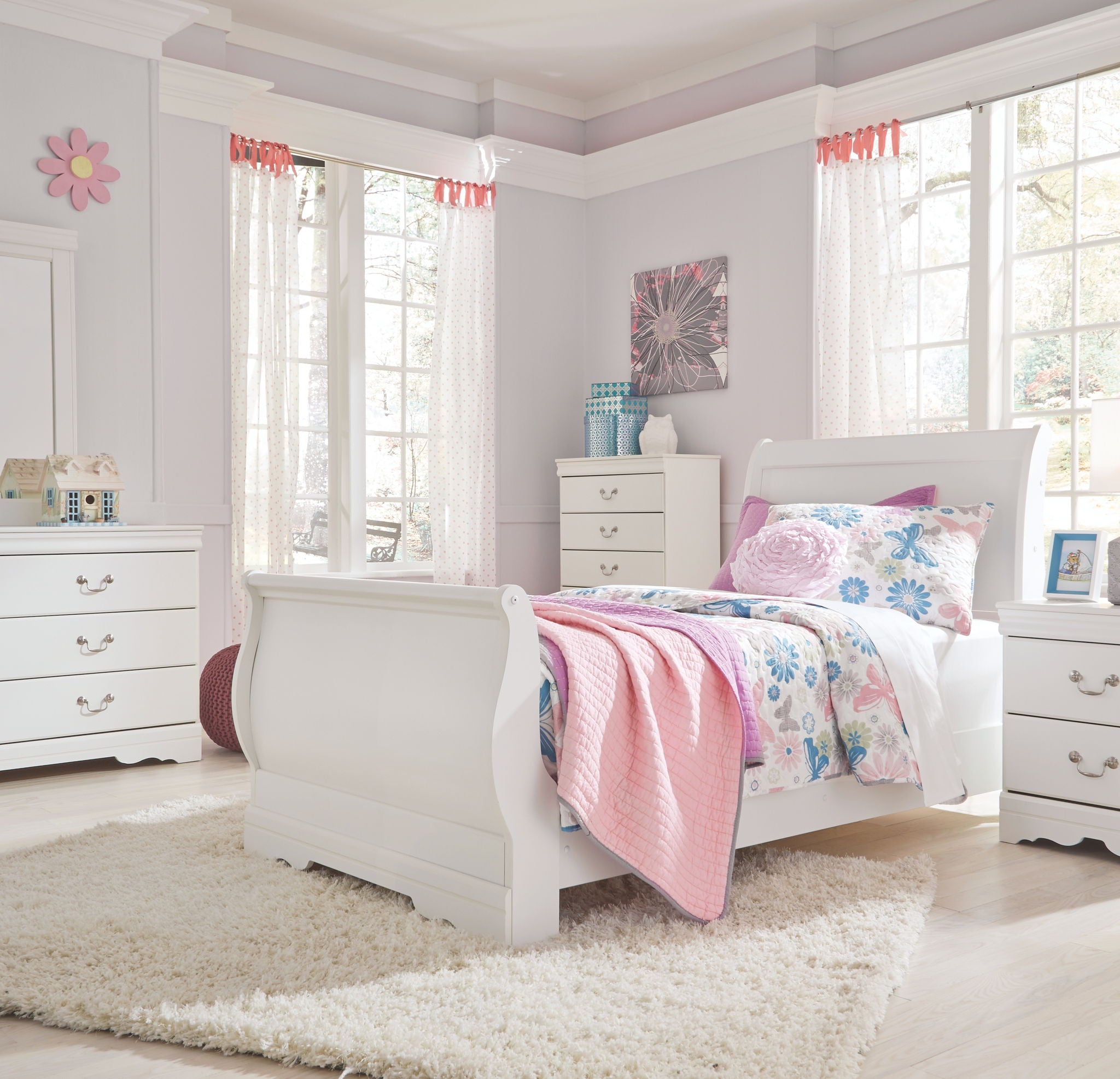 Anarasia - Sleigh Bed - Urban Living Furniture (Los Angeles, CA)