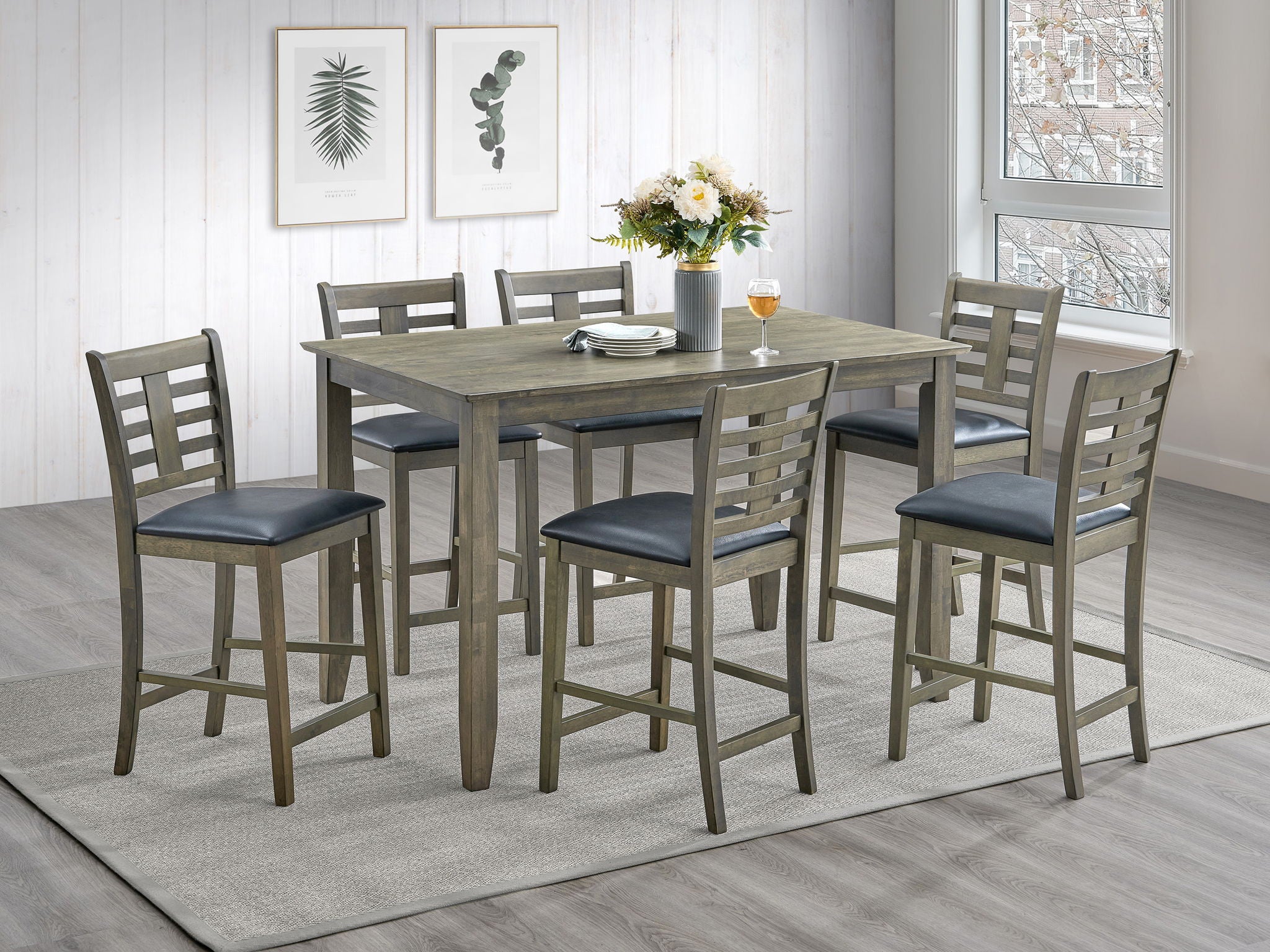 Nash - Counter Height Table - Dark Brown