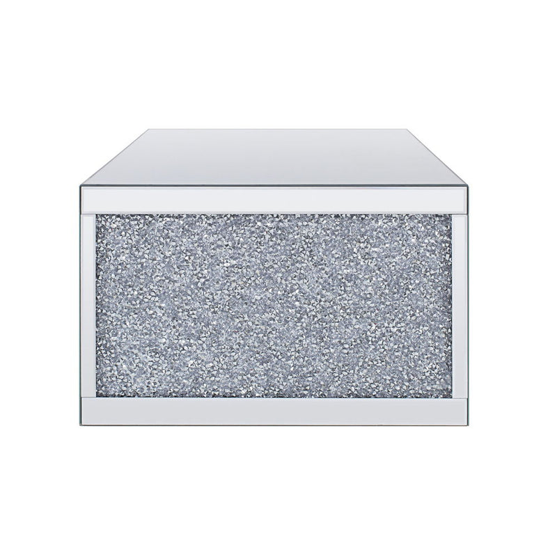 Noralie - Coffee Table - Mirrored & Faux Diamonds - Glass - 19" - Urban Living Furniture (Los Angeles, CA)