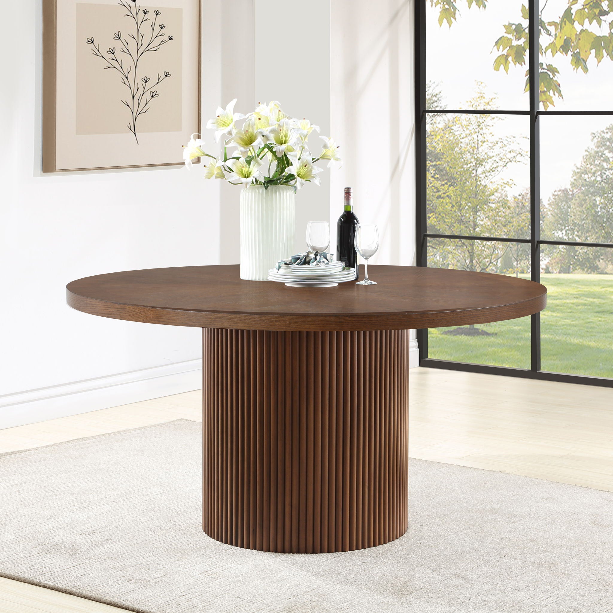 Belinda - Oak Veneer Table - Urban Living Furniture (Los Angeles, CA)