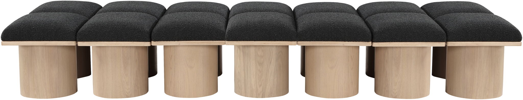 Pavilion - 14 Piece Modular Bench With Natural Base