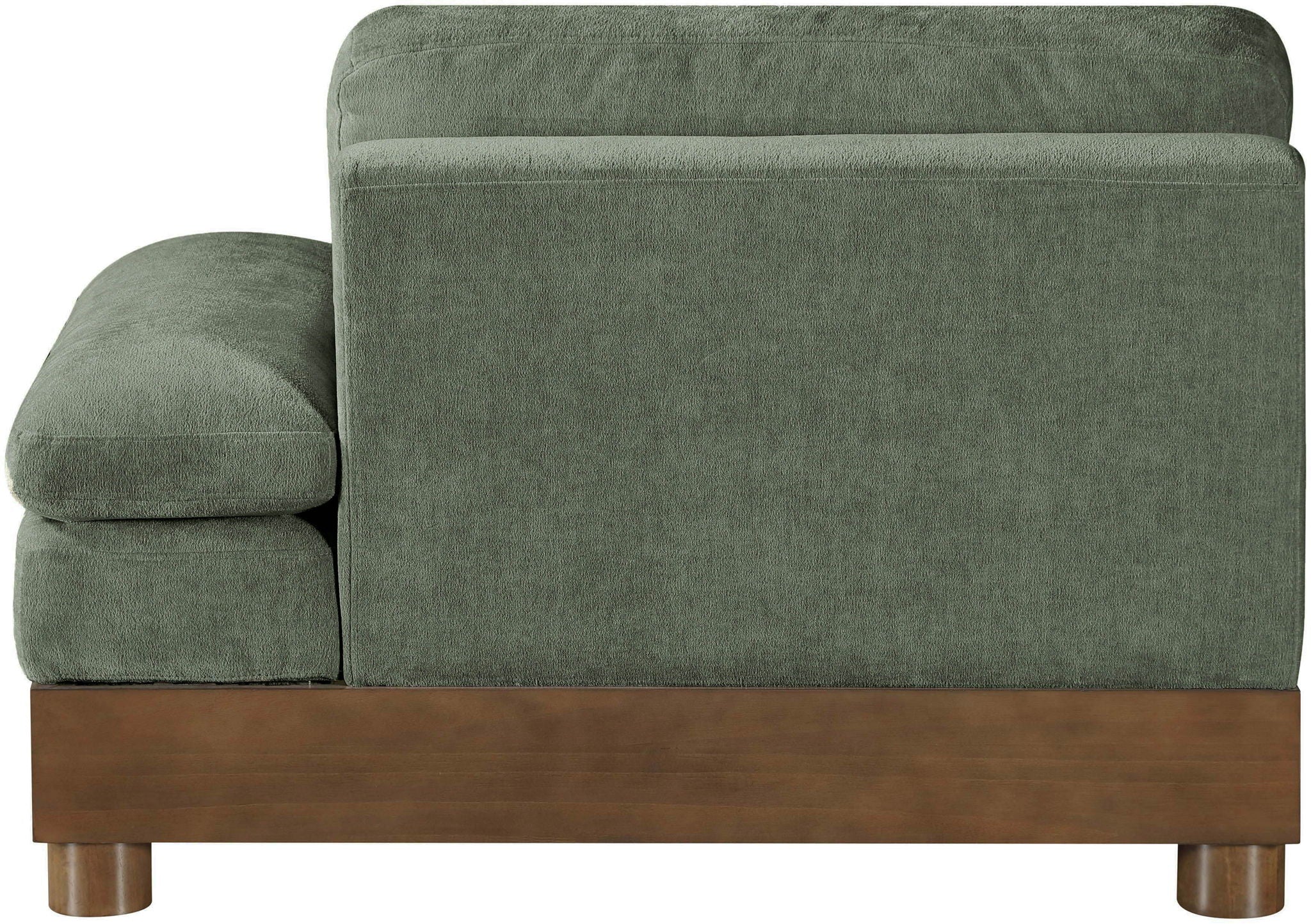 Turin - Chenille Fabric Upholstered Modular Arm Chair - Walnut Base - Urban Living Furniture (Los Angeles, CA)