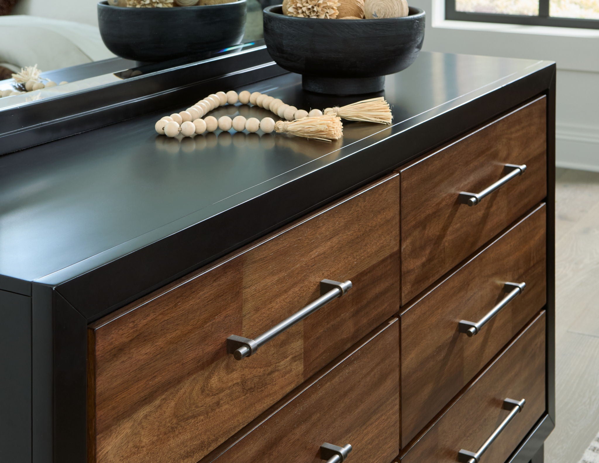 Kraeburn - Brown / Black - Dresser And Mirror - Urban Living Furniture (Los Angeles, CA)
