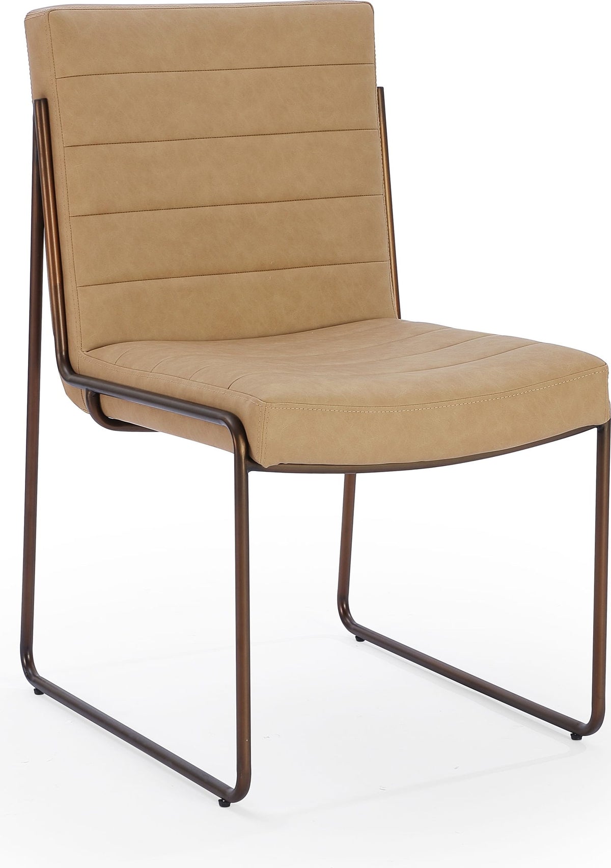 Crossroads 2.0 - Madison Metal Frame Dining Chair (Set of 2) - Honey Synthetic Leather