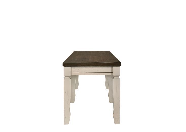Fedele - Bench - Weathered Oak & Cream Finish - Urban Living Furniture (Los Angeles, CA)