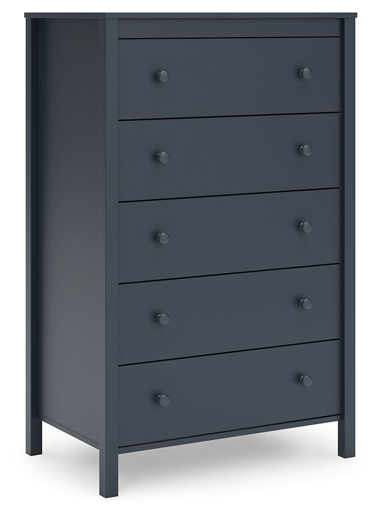 Simmenfort - Navy Blue - Five Drawer Chest - Urban Living Furniture (Los Angeles, CA)