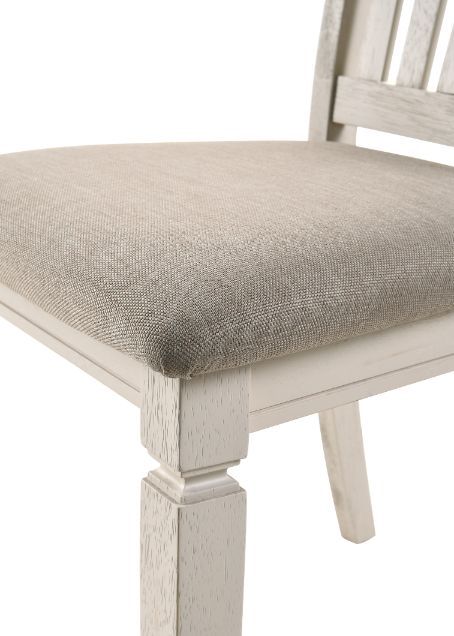 Fedele - Side Chair (Set of 2) - Tan Fabric & Cream - Urban Living Furniture (Los Angeles, CA)