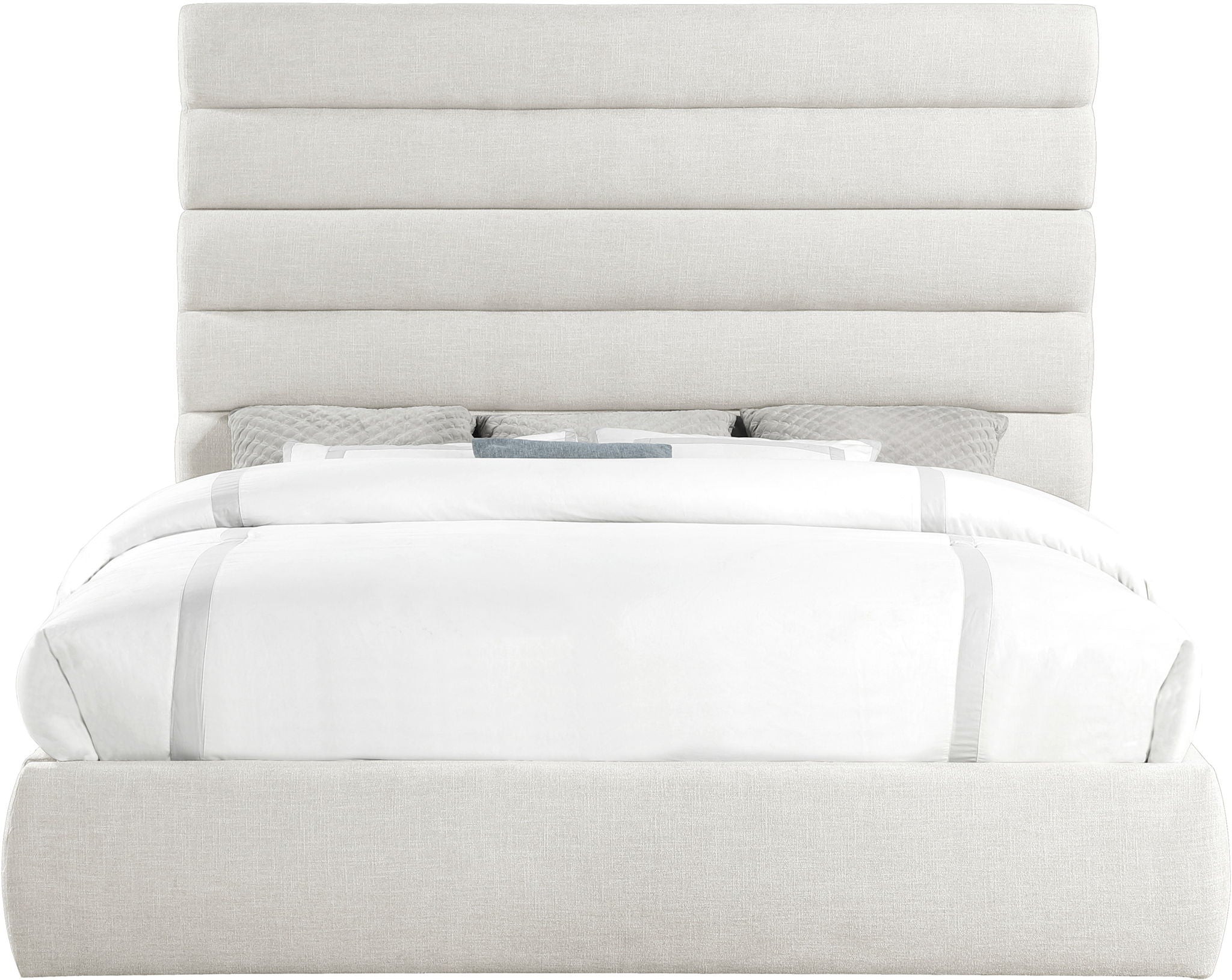 Adam - Linen Fabric Bed With 70.5" Headboard