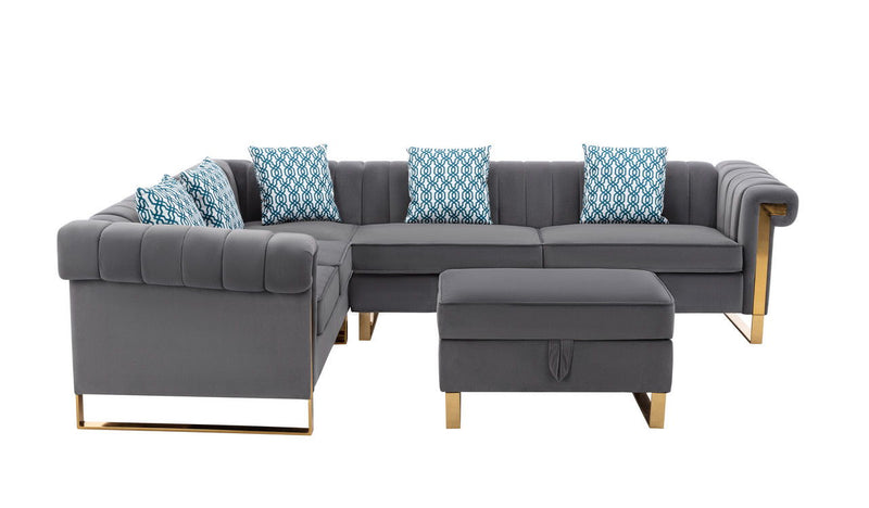 Maddie - Velvet Sectional Sofa - Urban Living Furniture (Los Angeles, CA)