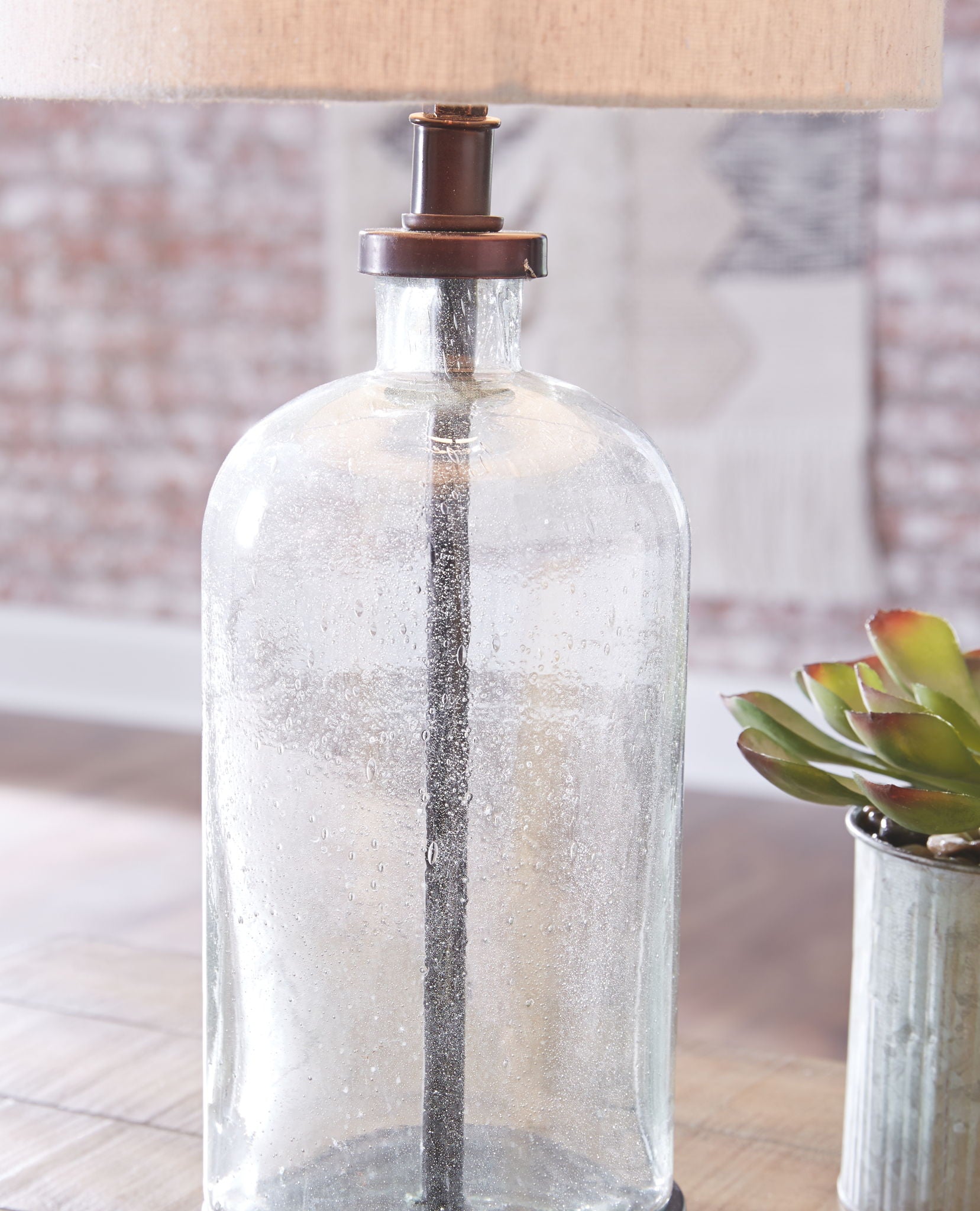 Bandile - Clear / Bronze Finish - Glass Table Lamp - Urban Living Furniture (Los Angeles, CA)