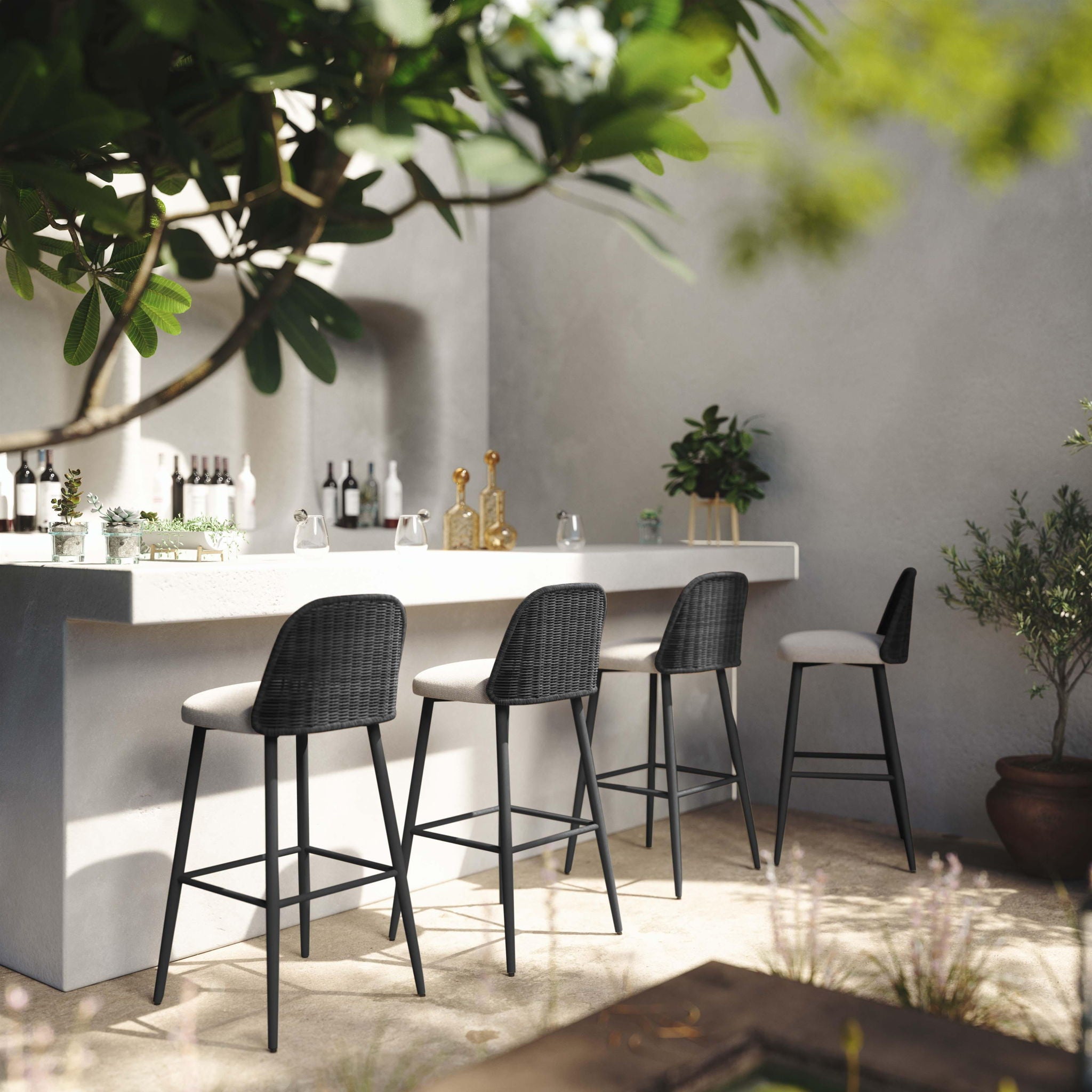 Alexa - Outdoor Barstool - Urban Living Furniture (Los Angeles, CA)